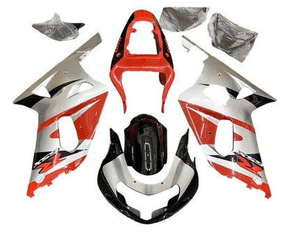 Suzuki GSXR 750 Fairings (2000-2003) Silver, Black, Red at KingsMotorcycleFairings.com