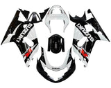 Suzuki GSXR 750 Fairings (2000-2003) White, Black at KingsMotorcycleFairings.com