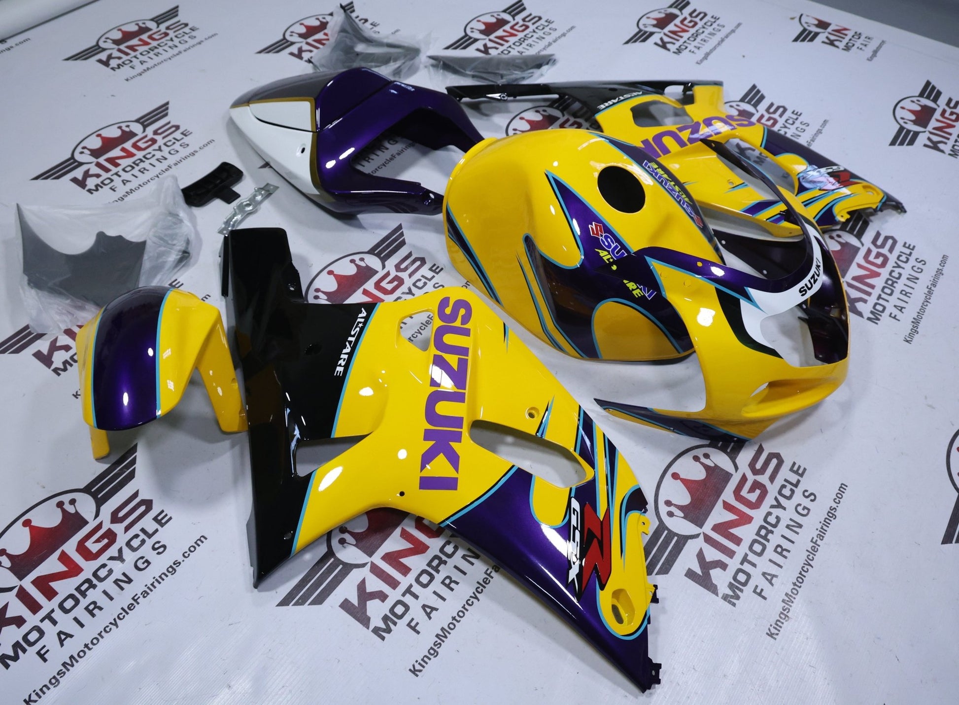 Suzuki GSXR750 Fairings (2000-2003) Yellow, Purple Alstare at KingsMotorcycleFairings.com