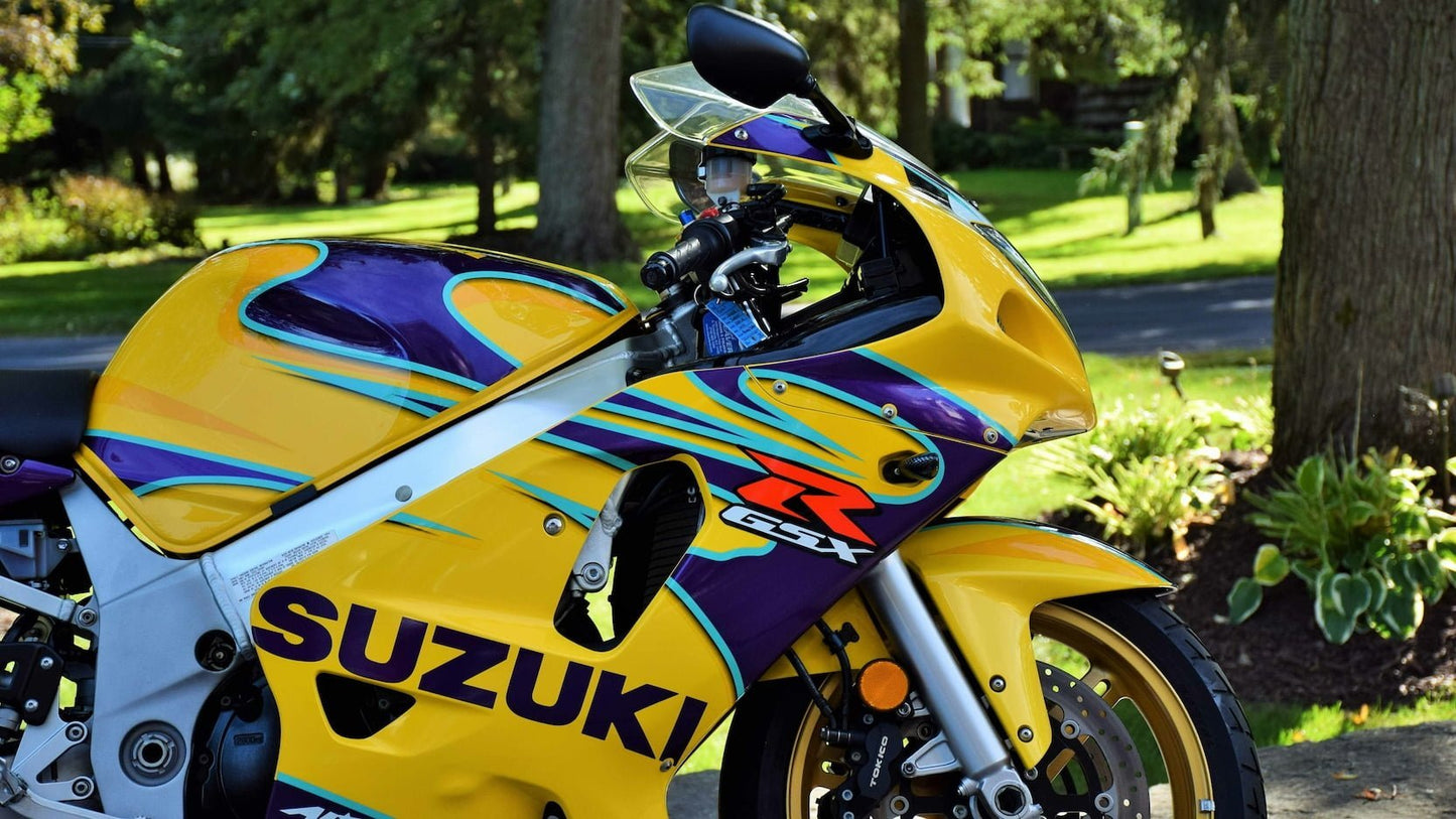 Suzuki GSXR750 Fairings (2000-2003) Yellow, Purple Alstare from KingsMotorcycleFairings.com