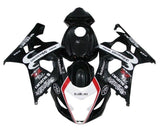 Suzuki GSXR750 Fairings (2004-2005) Black, White, Red Beacon at KingsMotorcycleFairings.com