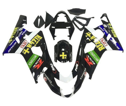 Suzuki GSXR750 Fairings (2004-2005) Black, Yellow Rizla at KingsMotorcycleFairings.com