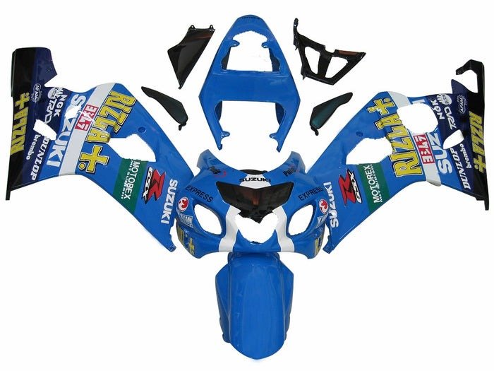 Suzuki GSXR750 Fairings (2004-2005) Blue, Yellow, Black, Rizla at KingsMotorcycleFairings.com
