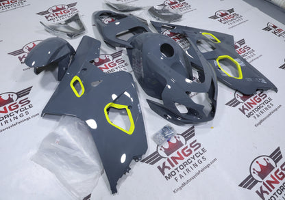 Suzuki GSXR750 Fairings (2004-2005) Gray, Neon Yellow from KingsMotorcycleFairings.com
