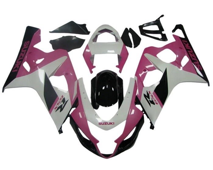 Suzuki GSXR750 Fairings (2004-2005) Pink, White, Black at KingsMotorcycleFairings.com