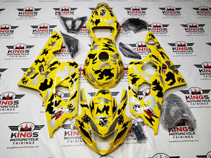 Suzuki GSXR750 Fairings (2004-2005) Yellow, Black, US Marine Camo at KingsMotorcycleFairings.com