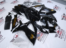 Suzuki GSXR750 Fairings (2006-2007) Black, Chrome Gold at KingsMotorcycleFairings.com