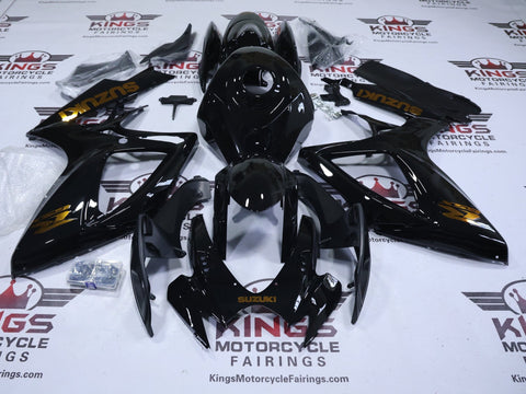 Suzuki GSXR750 Fairings (2006-2007) Black, Gold Chrome at KingsMotorcycleFairings.com