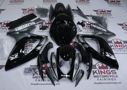 Suzuki GSXR750 Fairings (2006-2007) Black, Gray Metallic, White at KingsMotorcycleFairings.com