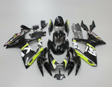 Suzuki GSXR750 Fairings (2006-2007) Black, Neon Yellow, White at KingsMotorcycleFairings.com