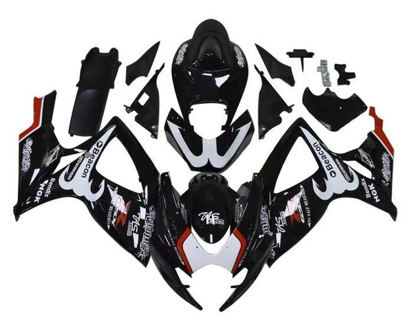 Suzuki GSXR 750 Fairings (2006-2007) Black, White, Red, Beacon at KingsMotorcycleFairings.com