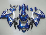 Suzuki GSXR750 Fairings (2006-2007) Blue Metallic, White at KingsMotorcycleFairings.com