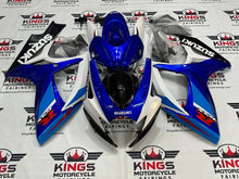 Suzuki GSXR750 Fairings (2006-2007) Blue, White, Black, Red Stripe at KingsMotorcycleFairings.com