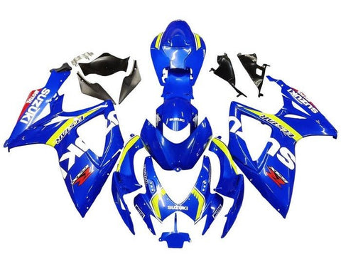Suzuki GSXR 750 Fairings (2006-2007) Blue, White, Yellow Ecstar at KingsMotorcycleFairings.com