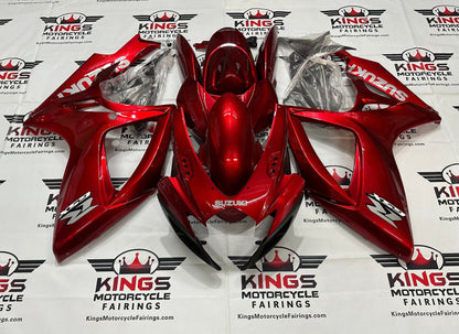 Suzuki GSXR750 Fairings (2006-2007) Candy Red, Silver at KingsMotorcycleFairings.com
