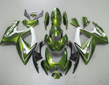 Suzuki GSXR750 Fairings (2006-2007) Green, White at KingsMotorcycleFairings.com