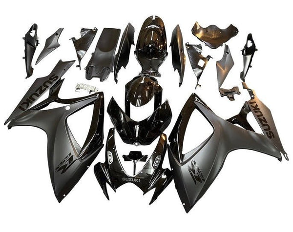 Suzuki GSXR 750 Fairings (2006-2007) Matte Black, Gloss Black at KingsMotorcycleFairings.com