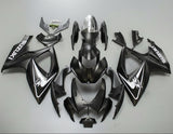 Suzuki GSXR750 Fairings (2006-2007) Matte Black, White at KingsMotorcycleFairings.com