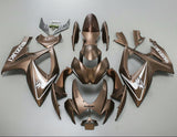 Suzuki GSXR750 Fairings (2006-2007) Matte Brown, White at KingsMotorcycleFairings.com