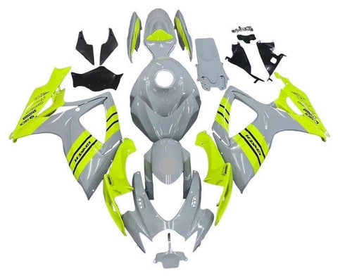 Suzuki GSXR 750 Fairings (2006-2007) Nardo Gray, Neon Yellow at KingsMotorcycleFairings.com