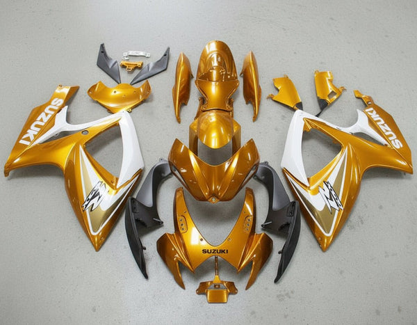 Suzuki GSXR750 Fairings (2006-2007) Orange, White at KingsMotorcycleFairings.com