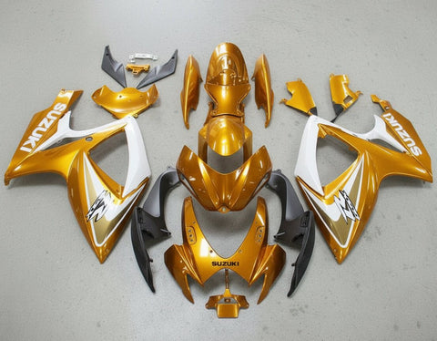 Suzuki GSXR750 Fairings (2006-2007) Orange, White at KingsMotorcycleFairings.com