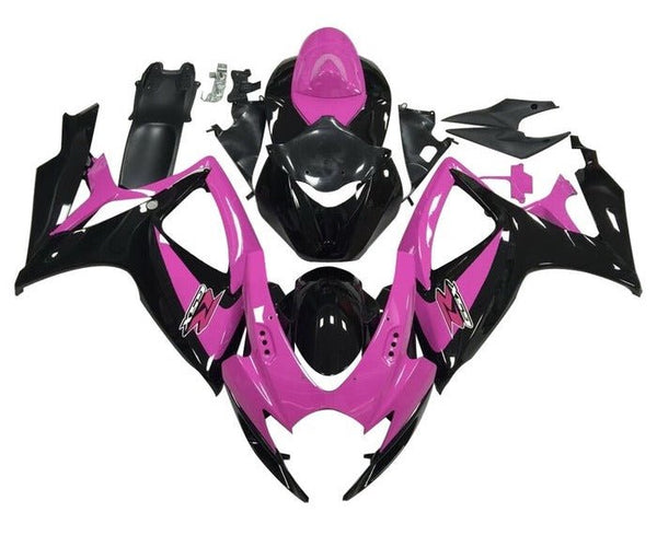 Suzuki GSXR 750 Fairings (2006-2007) Pink, Black at KingsMotorcycleFairings.com