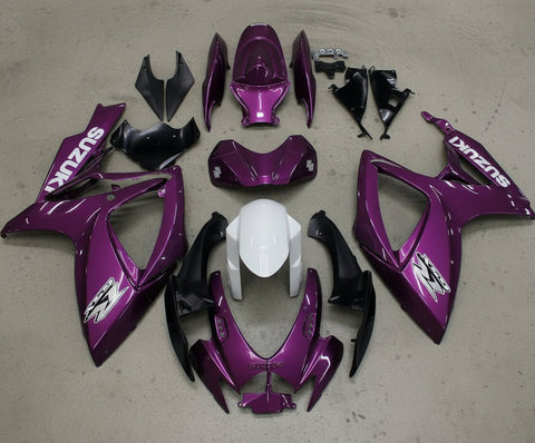 Suzuki GSXR750 Fairings (2006-2007) Purple, White, Gray at KingsMotorcycleFairings.com