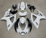 Suzuki GSXR750 Fairings (2006-2007) White Metallic, Gray at KingsMotorcycleFairings.com