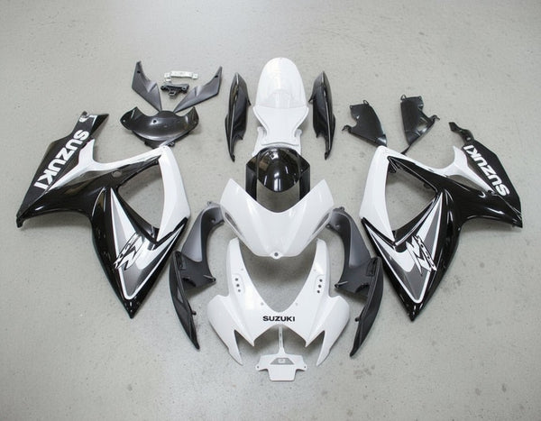 Suzuki GSXR750 Fairings (2006-2007) White, Black, Gray at KingsMotorcycleFairings.com