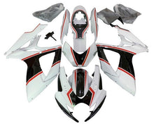 Suzuki GSXR 750 Fairings (2006-2007) White, Black, Red Pinstripe at KingsMotorcycleFairings.com