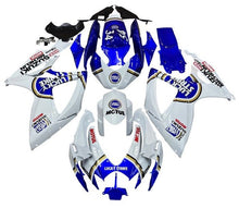Suzuki GSXR 750 Fairings (2006-2007) White, Blue, Gold Lucky Strike at KingsMotorcycleFairings.com
