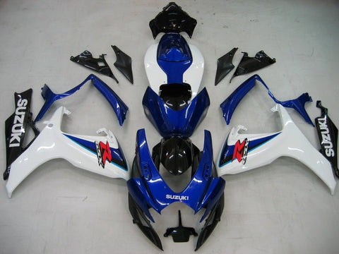 Suzuki GSXR 750 Fairings (2006-2007) White, Dual Blue, Black, Red at KingsMotorcycleFairings.com