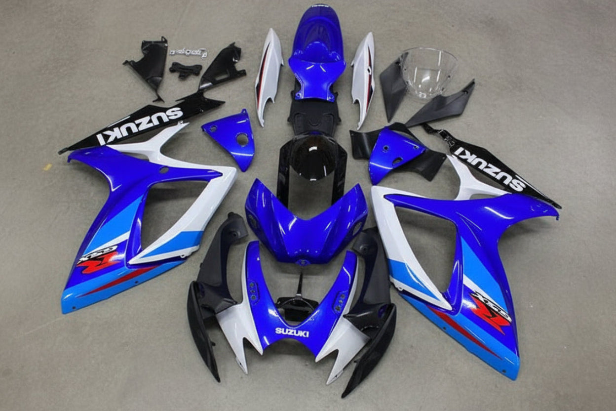 Suzuki GSXR 750 Fairings (2006-2007) White, Dual Blue, Red, Black at KingsMotorcycleFairings.com