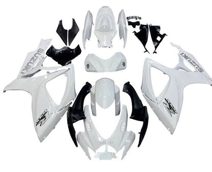 Suzuki GSXR 750 Fairings (2006-2007) White, Gray at KingsMotorcycleFairings.com