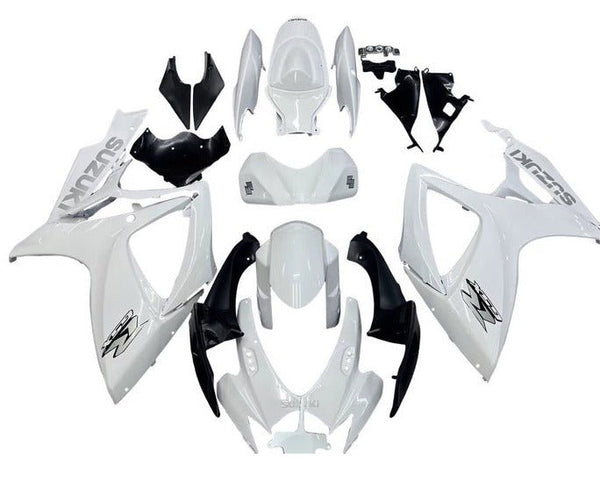 Suzuki GSXR 750 Fairings (2006-2007) White, Gray at KingsMotorcycleFairings.com