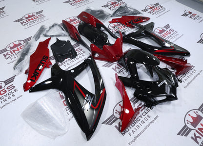 Suzuki GSXR750 Fairings (2008-2010) Black, Dark Red, Gray at KingsMotorcycleFairings.com
