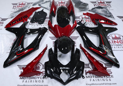 Suzuki GSX-R750 Fairings (2008-2010) Black, Dark Red, Gray at KingsMotorcycleFairings.com