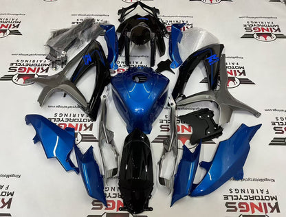 Suzuki GSXR750 Fairings (2008-2010) Blue, Black, Dark Gray from KingsMotorcycleFairings.com