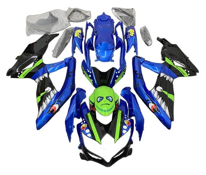 Suzuki GSXR 750 Fairings (2008-2010) Blue, Green, Black Shark at KingsMotorcycleFairings.com