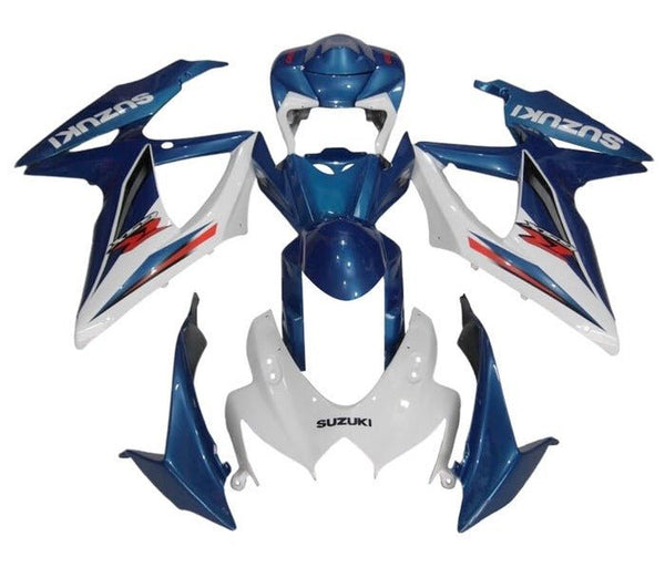 Suzuki GSXR 750 Fairings (2008-2010) Blue, White, Red, Gray at KingsMotorcycleFairings.com