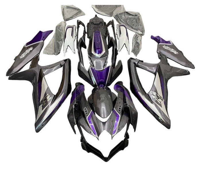 Suzuki GSXR 750 Fairings (2008-2010) Gray, Purple, Silver at KingsMotorcycleFairings.com