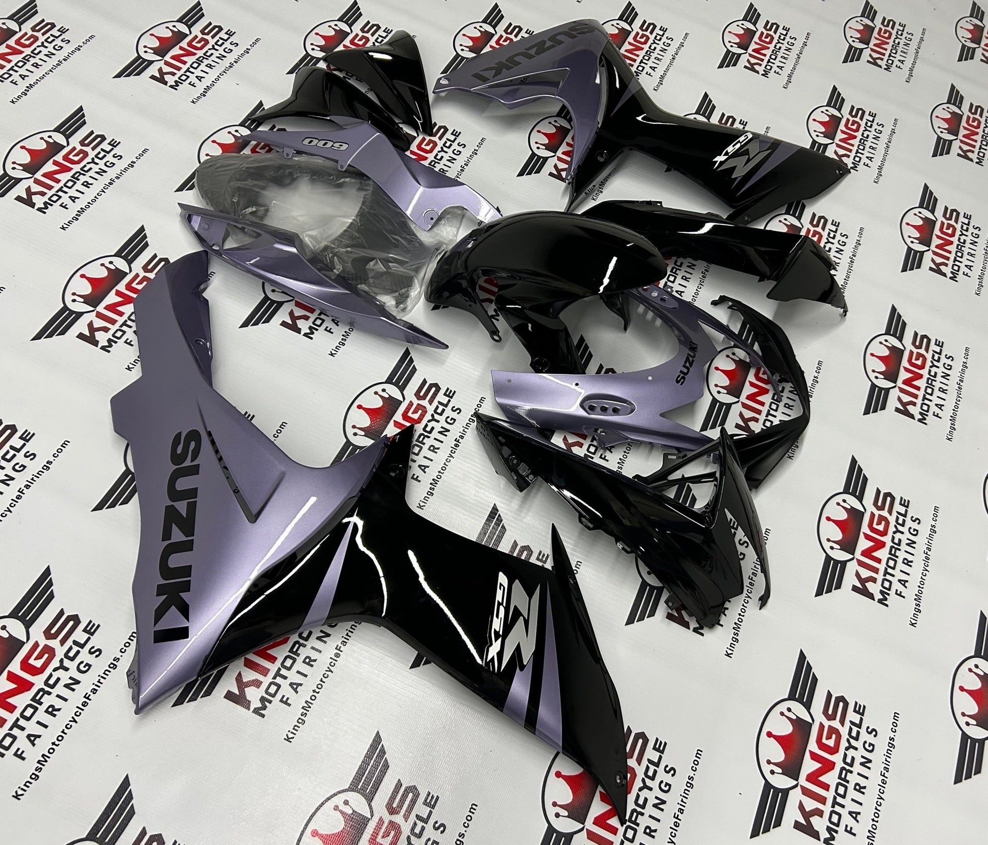 Suzuki GSXR 750 Fairings (2011-2023) Black, Gray at KingsMotorcycleFairings.com