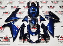 Suzuki GSXR750 Fairings (2011-2024) Blue Faux Carbon Fiber at KingsMotorcycleFairings.com