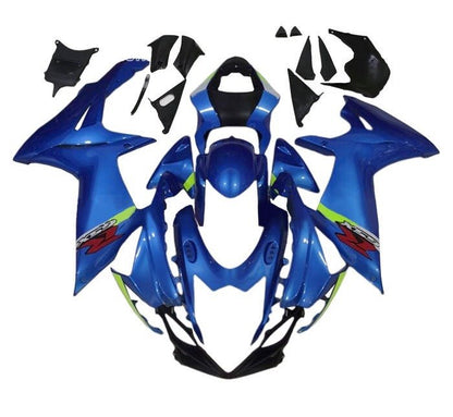 Suzuki GSXR750 Fairings (2011-2024) Blue, Neon Yellow, White at KingsMotorcycleFairings.com