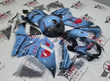 Suzuki GSXR750 Fairings (2011-2024) Blue, Red, Faux Carbon Fiber at KingsMotorcycleFairings.com