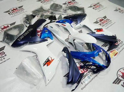 Suzuki GSXR750 Fairings (2011-2024) Blue, White, Matte Blue at KingsMotorcycleFairings.com