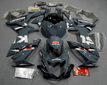 Suzuki GSXR750 Fairings (2011-2024) Dark Nardo Gray, White at KingsMotorcycleFairings.com