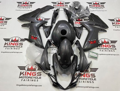 Suzuki GSXR750 Fairings (2011-2024) Faux Carbon Fiber, Black, Red at KingsMotorcycleFairings.com