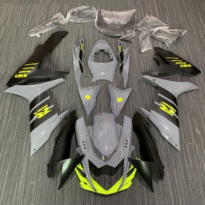 Suzuki GSXR 750 Fairings (2011-2024) Gray, Matte Black, Neon Yellow at KingsMotorcycleFairings.com